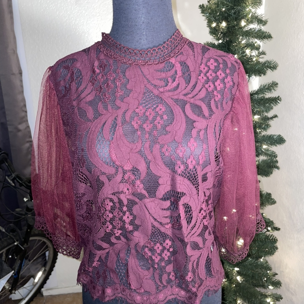 Peach Lace Blouse